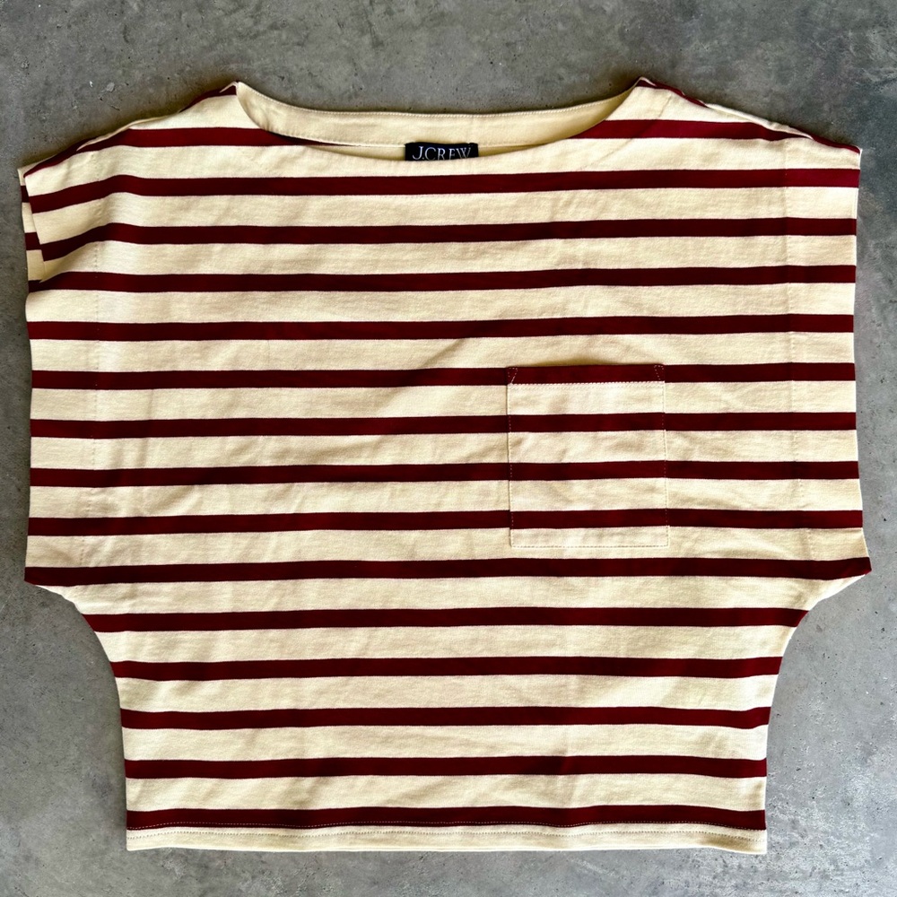 J. Crew Boatneck muscle T-shirt in stripe mariner cotton Medium - Picture 2 of 8